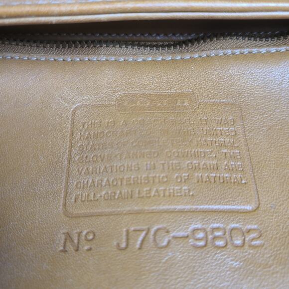 Vintage Old Coach Equestrian Zip Crossbody Shoulder Bag Toffee Leather 9802 - Picture 11 of 11
